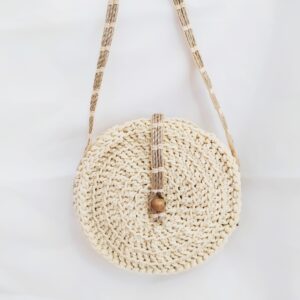 Crochet round bag, Crossbody bag, Handmade round bag