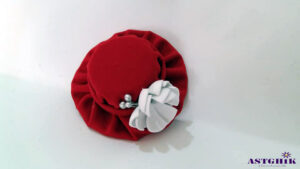 Hair pin: Red hat