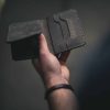 WALLET FOR MEN | Gray | Crazy Horse Leather | For him | Trifold