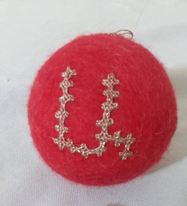 Marash Embroidery Christmas Letter Ornament