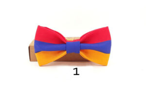 Armenian flag and National emblem printed bow ties for man and kid