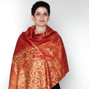 Cashmere Touch Shawl Homage to Mughni Monestary