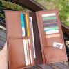 Men's long leather wallet