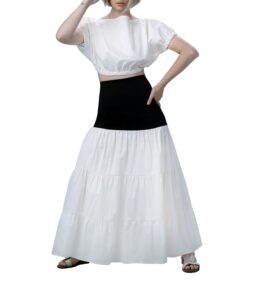 White maxi skirt