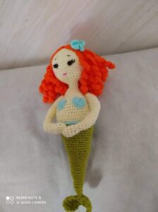 Crochet Ariel Disney, հելունագործ տիկնիկ