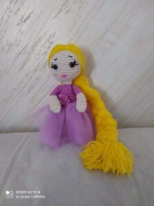 Crochet Rapuncel Disney, հելունագործ տիկնիկ