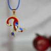 Silver Necklace Pendant Armenian Alphabet Bird letter
