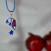 Silver Necklace Pendant Armenian Alphabet Bird letter