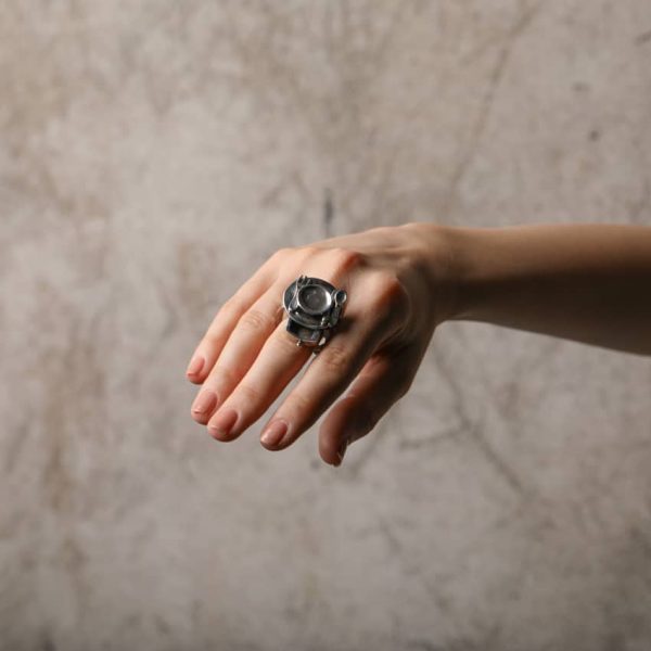 "Dining Table" Silver Ring