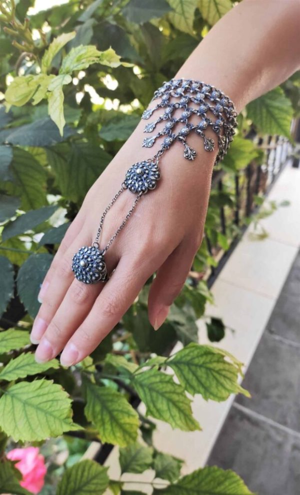 Fingerkette, collar bracelet, slave bracelet, , Ethnic Bracelet, Armenian jewelry, handmade Bracelet (01)