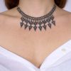 Garnet Necklaces, Armenian jewelry, Vintage Necklace, Ethnic Necklace, Big Necklaces, Goddess Statement Necklace, handmade jewelry, (001)