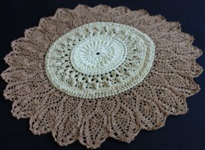 Table cloth: Crochet doily Lace doily Guest room decor Lace table overlay Table doily crochet doily: Milky&Beige&Cappuccino