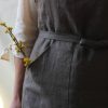 Linen apron. Soft linen apron with pocket. Cooking, gardening apron for women and men.