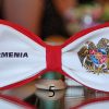 Armenian flag and National emblem printed bow ties for man and kid