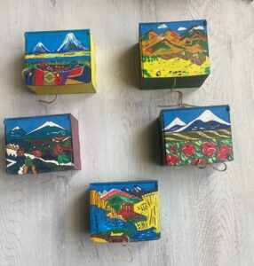 Box with paintings