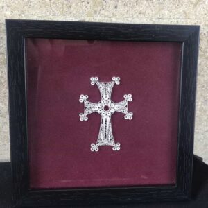 Silver 925 filigree framed Cross 01