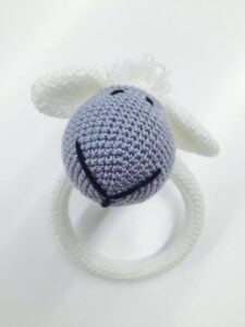 Crocheted Baby Rattle “Sheep”