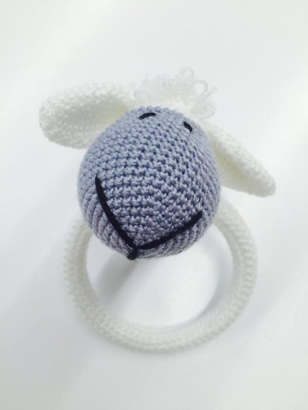 Crocheted Baby Rattle "Sheep"