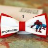 Spiderman movie character printed bow ties for man and kids