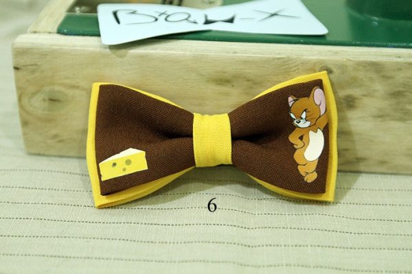 Tom and jerry movie characters printed bow ties for man and kids