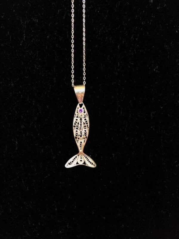 "Fish" Silver Necklace