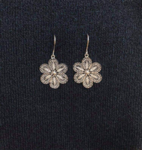 Silver filigree earrings 06