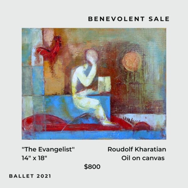"The Evangelist" Original painting by Artist Roudolf Kharatian