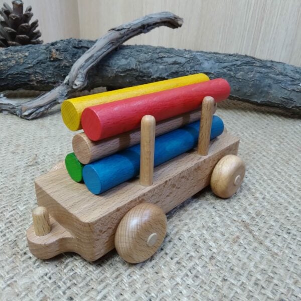 "Wagon With Poles" Wooden Toy