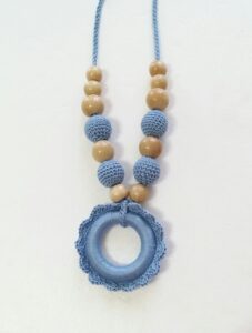 Accessories,necklace,croched necklace,handmade necklace in blue