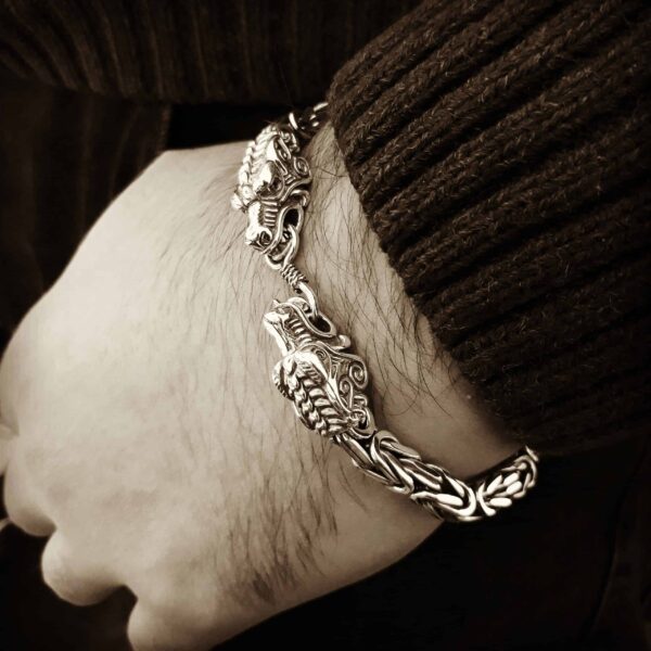 mens bracelets silver B1