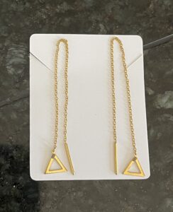 Gold Plated Triangle Earrings
