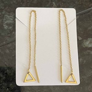 Gold Plated Triangle Earrings