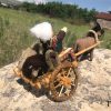 "Cart With Donkey" Handmade Toy