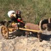 "Cart With Donkey" Handmade Toy