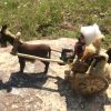 "Cart With Shepherd" Handmade Toy