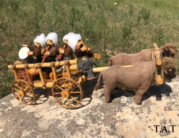 "Cart With Armenian Musicians" Handmade Toy