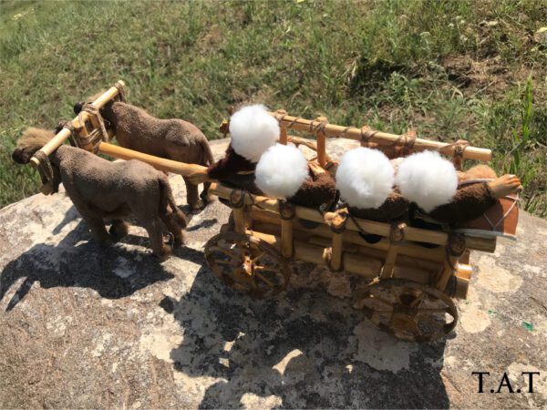 "Cart With Armenian Musicians" Handmade Toy