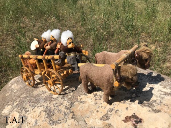 "Cart With Armenian Musicians" Handmade Toy