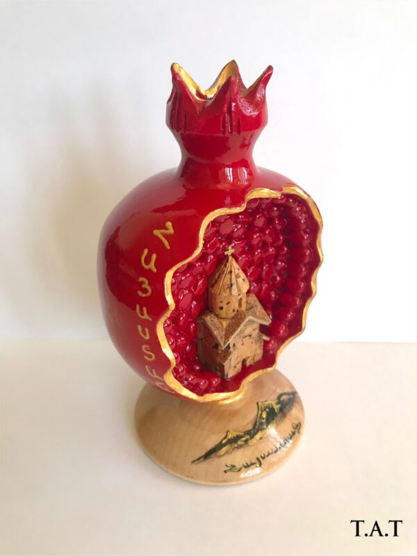 "Church In Pomegranate" Wooden Souvenir