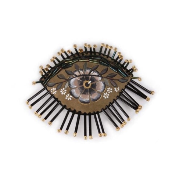 "Eye" Leather Brooch