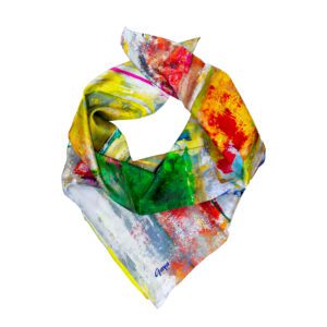 “Potion Stall” silk scarf