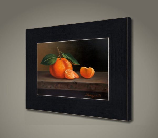 Mandarins (27x34cm, oil on panel) (2021)