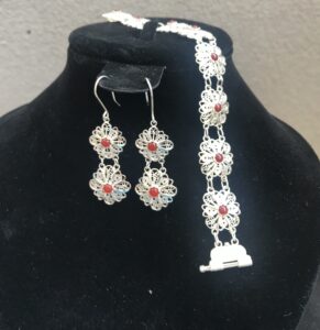 Silver Filigree Serdolik Set “Earrings & Bracelet”01