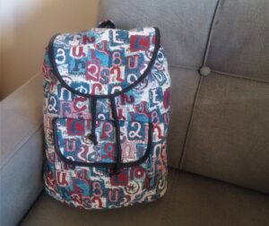 Handmade Armenian Backpack Bag with Armenian Alphabet, Backpack Bag, Ethnic Bag, Carpet Bag