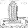 Pes-Pes Color the Buildings of Yerevan Coloring Book