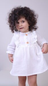 Baby white dress muslin