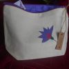 Cosmetic bag , Purple and white