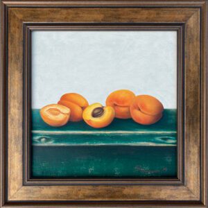 Still life- Apricot (oil painting, ready to hang)