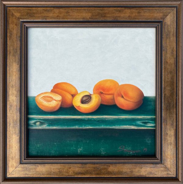 Still life- Apricot (oil painting, ready to hang)
