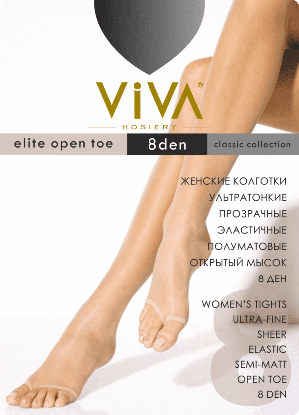 "Viva Elite Open Toe (8 Den)" Women's Tights